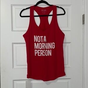Salt Lake Clothing Red Not A Morning Person Tank Top